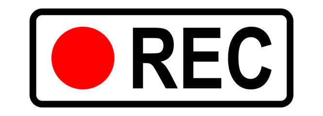 Recording Buttons Record Button Vector Illustration Isolated on Transparent Backgrond