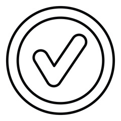 Check Mark Flat Icon Isolated On White Background