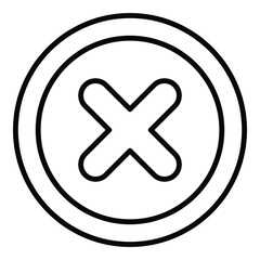 Cancel Shape Flat Icon Isolated On White Background