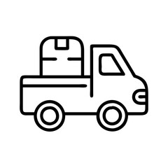 pickup icon, pickup line art - simple line art of pickup, perfect for pickup logos and icons