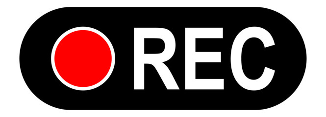 Recording Buttons Record Button Vector Illustration Isolated on Transparent Backgrond