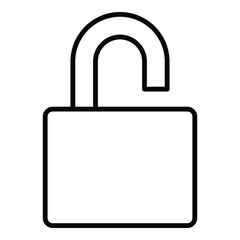 Padlock Flat Icon Isolated On White Background