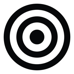 Target Flat Icon Isolated On White Background