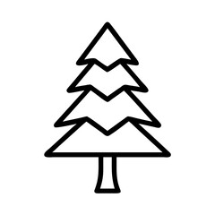 pine tree icon, pine tree line art - simple line art of pine tree, perfect for pine tree logos and icons