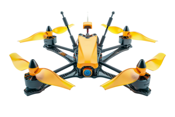 Speedy Racing Drone with Customizable Features and Racing Capabilities isolated on transparent background