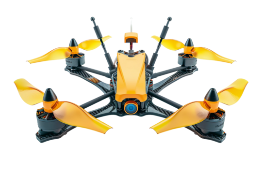 Speedy Racing Drone with Customizable Features and Racing Capabilities isolated on transparent background