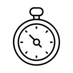 pocket watch icon, pocket watch line art - simple line art of pocket watch, perfect for pocket watch logos and icons
