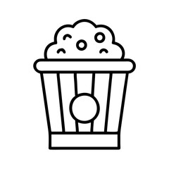 popcorn machine icon, popcorn machine line art - simple line art of popcorn machine, perfect for popcorn machine logos and icons