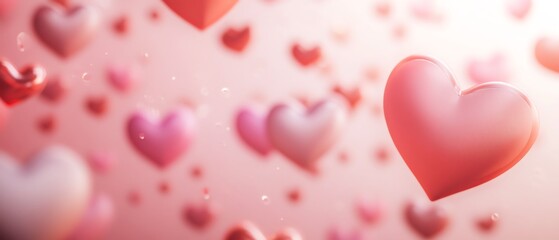 Obraz premium Gradient background from pastel pink to coral Valentine's day Background
