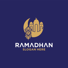 Ramadan month Logo line concept, collection of Ramadan month Logos.