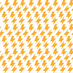 Yellow Lightning Bolt Shape Print. Thunder Seamless pattern. Vector illustration