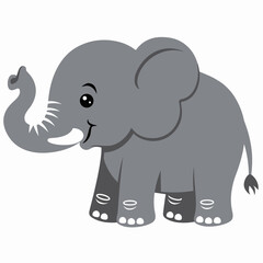 Fototapeta premium Adorable Cartoon Elephant Illustration