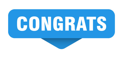 congrats sticker. congrats sign on transparent background