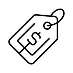 price tag icon, price tag line art - simple line art of price tag, perfect for price tag logos and icons