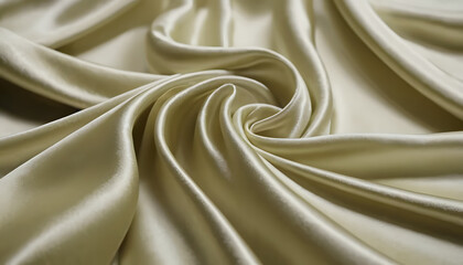  The satin fabric flows effortlessly, displaying both its glossy finish and the subtle folds that give it texture and depth. This high-resolution image is perfect for marketing luxury fashion