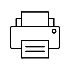 printer icon, printer line art - simple line art of printer, perfect for printer logos and icons