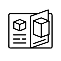product catalog icon, product catalog line art - simple line art of product catalog, perfect for product catalog logos and icons
