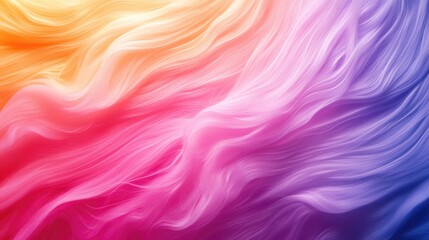 Obraz premium Vibrant abstract waves in orange, pink, and purple hues create a dynamic and fluid background, perfect for design projects.