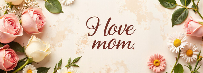 Mother’s Day floral arrangement with loving message