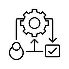 project management icon, project management line art - simple line art of project management, perfect for project management logos and icons