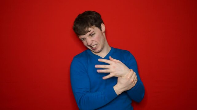 Attractive young man with health problems.