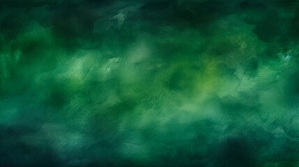 Obraz premium Abstract Dark Green Watercolor Texture - Lush Jungle Green Painting on Isolated Paper Background