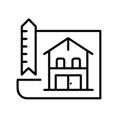 prototype building icon, prototype building line art - simple line art of prototype building, perfect for prototype building logos and icons