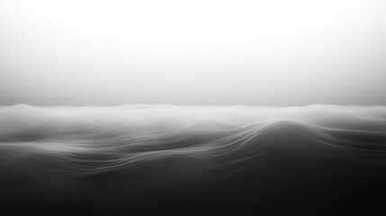 Dense fog bank with soft edges, abstract and artistic, floating seamlessly, moody and ethereal, dramatic dark tones, flowing texture, soft and mysterious atmosphere