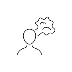 Outline icon User Exhaling Vape Cloud
