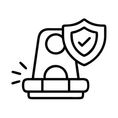 public safety icon, public safety line art - simple line art of public safety, perfect for public safety logos and icons