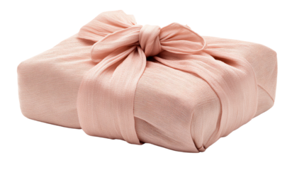 Elegant pink gift box with a satin ribbon.