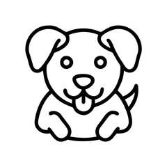 puppy icon, puppy line art - simple line art of puppy, perfect for puppy logos and icons