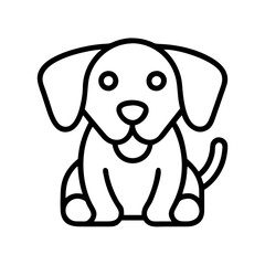 puppy icon, puppy line art - simple line art of puppy, perfect for puppy logos and icons