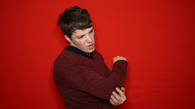 Attractive young man with health problems.