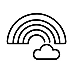 rainbow icon, rainbow line art - simple line art of rainbow, perfect for rainbow logos and icons