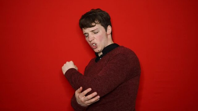 Attractive young man with health problems.