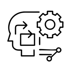 reinforcement learning icon, reinforcement learning line art - simple line art of reinforcement learning, perfect for reinforcement learning logos and icons