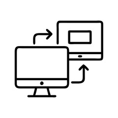 remote desktop icon, remote desktop line art - simple line art of remote desktop, perfect for remote desktop logos and icons
