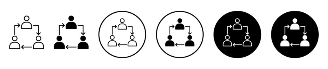 Coordinate icons set in black filled and stroke line style