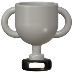 silver cup isolated on white