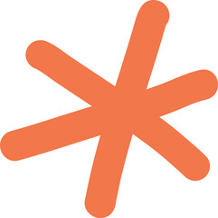 Obraz premium Abstract Orange Organic Blob Shape Design