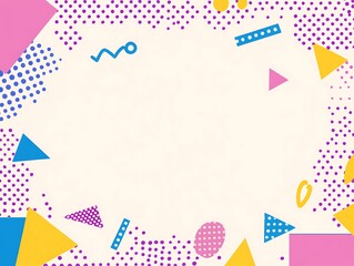 Abstract Geometric Design with Bright Colors and Shapes