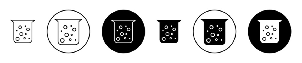Hard Water icons set in black filled and stroke line style