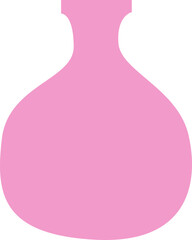 A simple pink blob shape, abstract and organic in style. Modern graphic design.