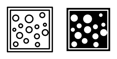 Heat Map icons set in black filled and stroke line style