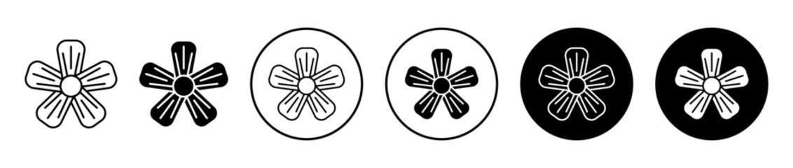 Hypericum icons set in black filled and stroke line style