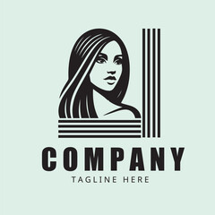 American business woman logo 
