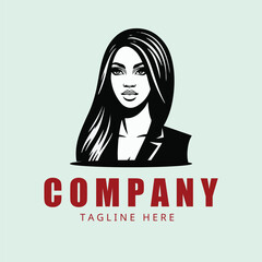 American business woman logo 