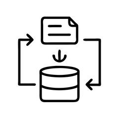 repository icon, repository line art - simple line art of repository, perfect for repository logos and icons