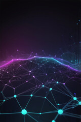 Fototapeta premium Digital Information Technology Network Background, Abstract dot point connect with gradient line Digital Networking conceptual network networking concept internet business technology communication